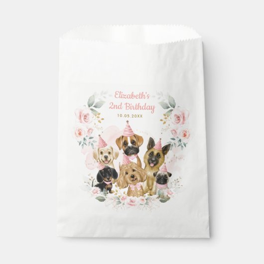 Sachets En Papier Jolie chienne chien animal de compagnie chiots Ann (Devant)