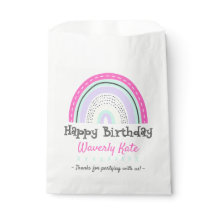 Jolie fête d'anniversaire Arc-en-ciel avec nom de 