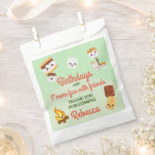 Sachets En Papier Jolie fête d'anniversaire de campement avec S'more (Coupé)
