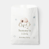 Sachets En Papier Jolie fête d'anniversaire des pingouins d'hiver (Devant)