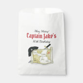 Sachets En Papier Jolie fête d'anniversaire Whimsical Pirate Carte d (Devant)
