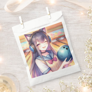 Sachets En Papier Jolie fille Anime à Bowling fête d'anniversaire