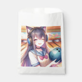 Sachets En Papier Jolie fille Anime à Bowling fête d'anniversaire (Devant)