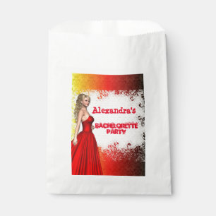 Sachets En Papier Jolie fille rouge personnalisées fête de bachelore