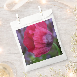 Sachets En Papier Jolie Fleur de Pavot Rose et Violet