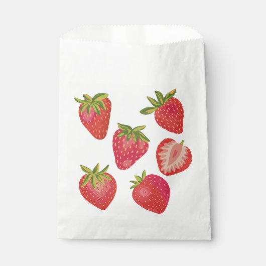 Sachets En Papier Jolie Fraise d'Été (Devant)