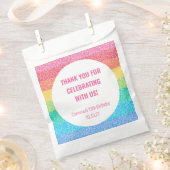 Sachets En Papier Jolie Parties scintillant arc-en-ciel Personnalisé (Coupé)