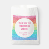 Sachets En Papier Jolie Parties scintillant arc-en-ciel Personnalisé (Devant)
