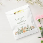 Sachets En Papier Jolie Pêche et Mariage floral blanc (Scellé)