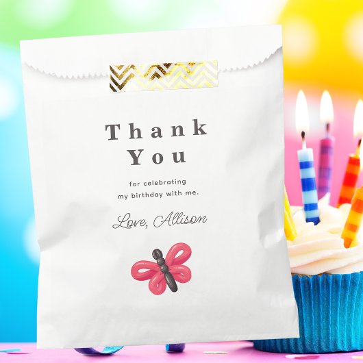 Sachets En Papier Jolie rose moderne stylish fille Anniversaire