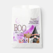 Sachets En Papier Jolie sorcière violet gnome ruse halloween ou trai (Devant)