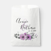 Sachets En Papier Jolie Violet Romantique Script Floral Mariage Part (Devant)