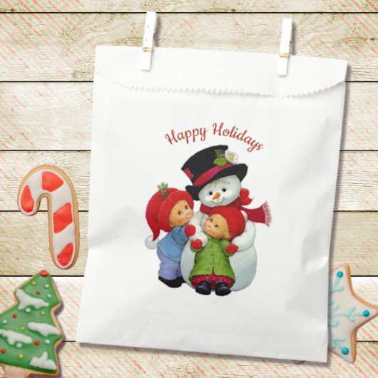 Sachets En Papier Jolies tots de Noël avec sac Mme Snowman