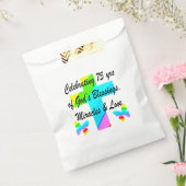 SACHETS EN PAPIER JOLIMENT PERSONNALISÉ 75E ANNIVERSAIRE CONCEPTION (Scellé)