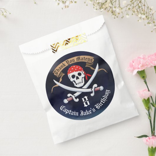 Sachets En Papier Jolly roger Pirate fête d'anniversaire (Scellé)