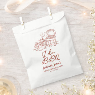 Sachets En Papier J'organise un BBQ Couple Shower Engagement