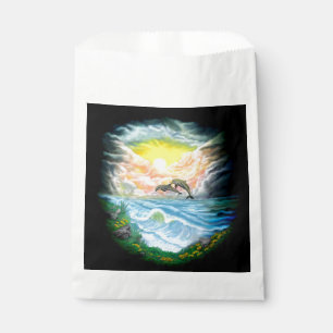 Sachets En Papier Jouer aux dauphins sous le soleil