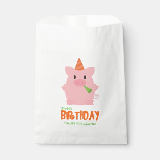 Sachets En Papier Jouer Cochon Enfant's Birthday Party (Devant)