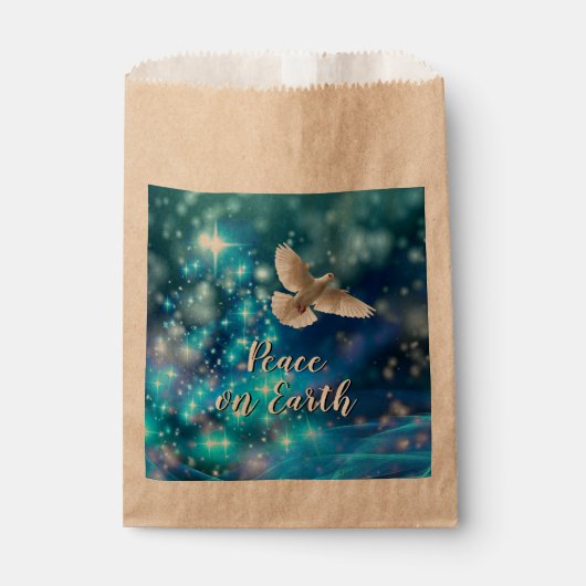 Sachets En Papier Jour de la Paix de la Colombe Bleue (Devant)