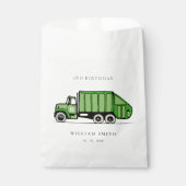 Sachets En Papier Jour vert mignon Garbage Truck Enfants N'importe q (Devant)