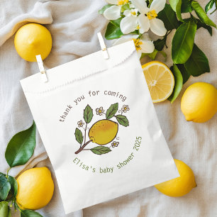 Sachets En Papier Jovely Lemons Rustique BABY SHOWER PERSONNALISÉ