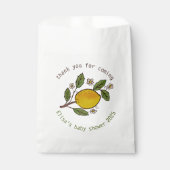 Sachets En Papier Jovely Lemons Rustique BABY SHOWER PERSONNALISÉ (Devant)