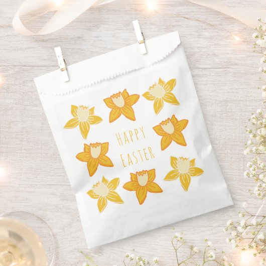 Sachets En Papier Joyeuse Daffodile Jaune de Pâques (Coupé)