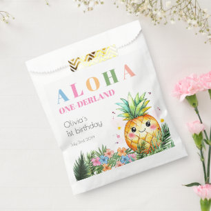 Sachets En Papier Joyeuse Fête d'anniversaire 1 an Aloha Onederland