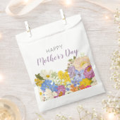 Sachets En Papier Joyeuse Fête des mères florales (Coupé)