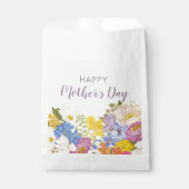 Sachets En Papier Joyeuse Fête des mères florales (Devant)