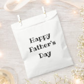 Sachets En Papier Joyeuse fête des pères Simple Noir Blanc (Coupé)