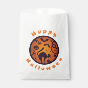 Sachets En Papier Joyeuse lanterne d'Halloween araignées et chauves-
