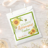 Sachets En Papier Joyeuse retraite Fleur de soleil (Coupé)