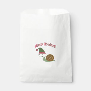 Sachets En Papier Joyeuses fêtes Jolie escargot elfe de Noël