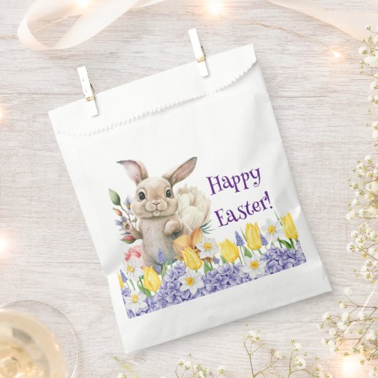 Sachets En Papier Joyeuses Pâques  (Coupé)
