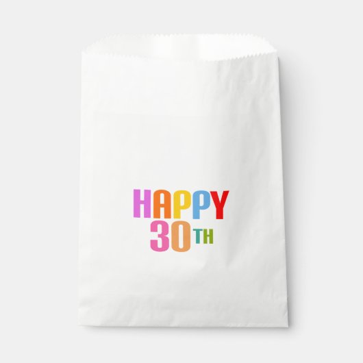 Sachets En Papier Joyeux 30ème (Devant)