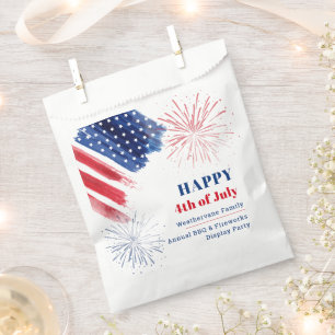 Sachets En Papier Joyeux 4 Juillet Holiday USA Family Reunion Party
