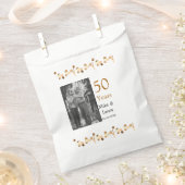 Sachets En Papier Joyeux 50e anniversaire ajouter nom du couple date (Coupé)