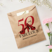 Sachets En Papier Joyeux 50e anniversaire Fun Bold Chaussures rouges (Scellé)
