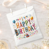 Sachets En Papier Joyeux anniversaire (Coupé)