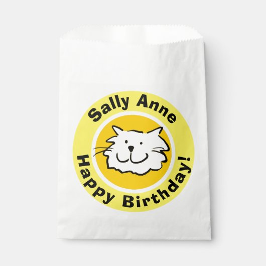 Sachets En Papier Joyeux anniversaire avec nom (Devant)