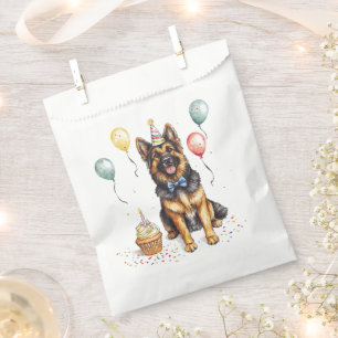 Sachets En Papier Joyeux Anniversaire Berger Allemand