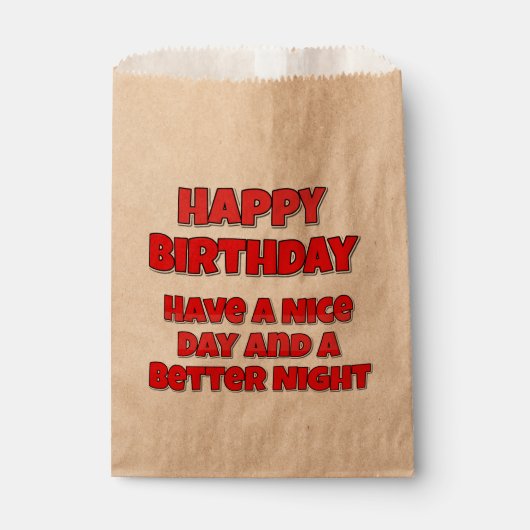 Sachets En Papier Joyeux Anniversaire Bonne Journée et une Meilleure (Devant)
