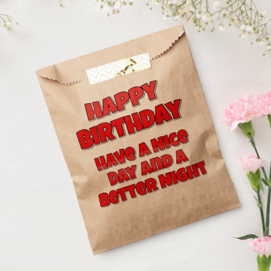 Sachets En Papier Joyeux Anniversaire Bonne Journée et une Meilleure (Scellé)