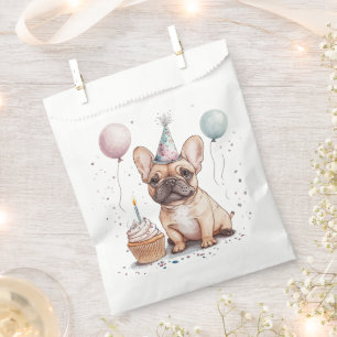 Sachets En Papier Joyeux Anniversaire Bouledogue Français