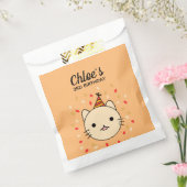 Sachets En Papier Joyeux Anniversaire Chat Beige (Scellé)