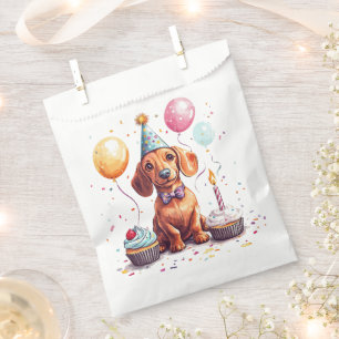 Sachets En Papier Joyeux Anniversaire Chien Teckel