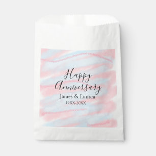 Sachets En Papier Joyeux anniversaire de mariage nom date année past