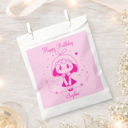 Sachets En Papier Joyeux Anniversaire Personnalisé  (Coupé)