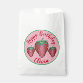 Sachets En Papier Joyeux Anniversaire Rose Red Sweet Fraise Berries (Devant)